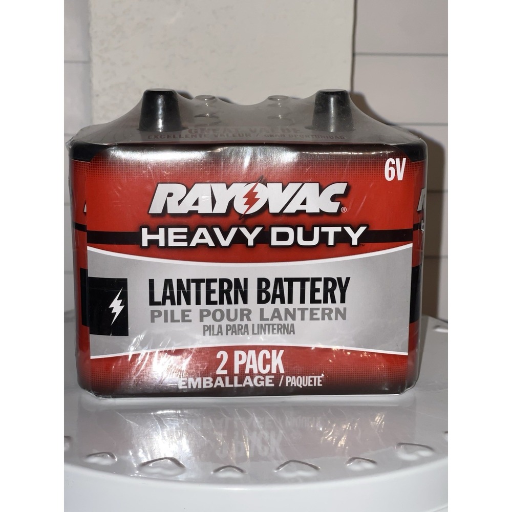 Rayovac Heavy Duty 2-Pack 6V Lantern Battery nib NEW SEALED flashlight batteries